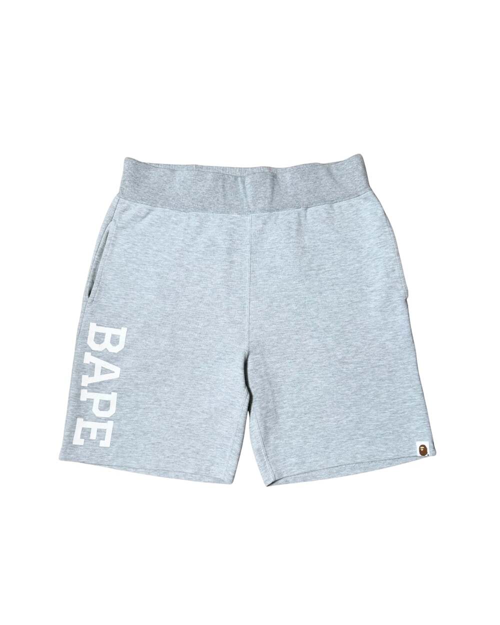 A Bathing Ape BAPE Logo Sweat Shorts Grey